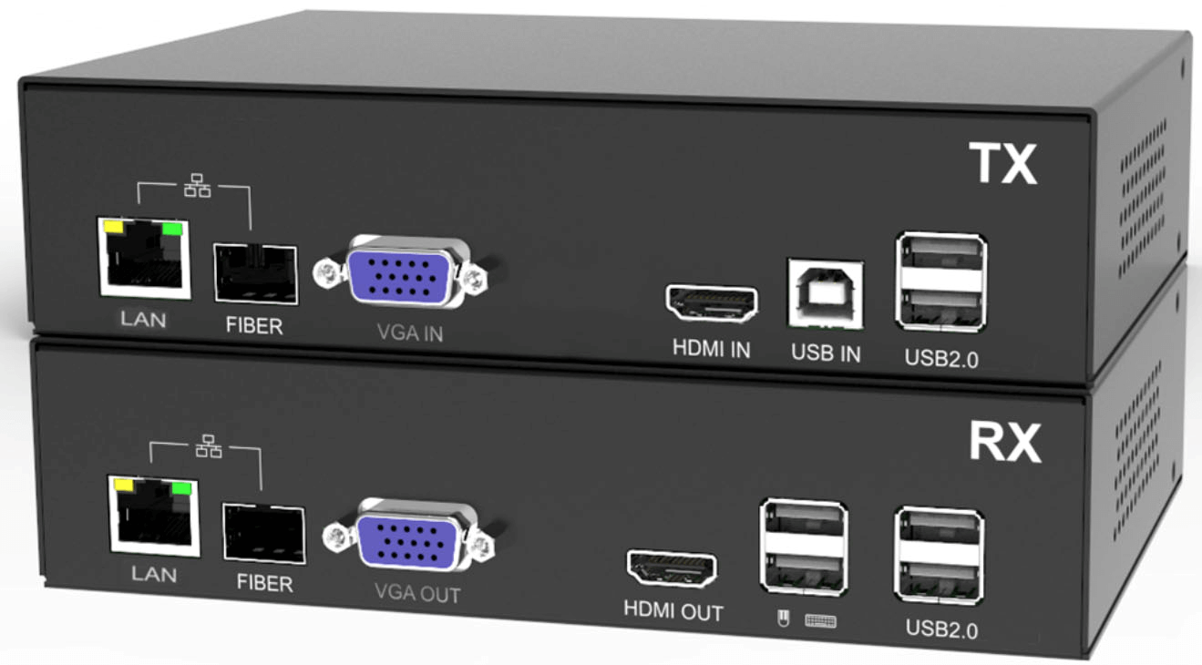 IP KVM Matrix Extender - VGA / USB2.0 / Audio / Rs232 / 4K@30Hz