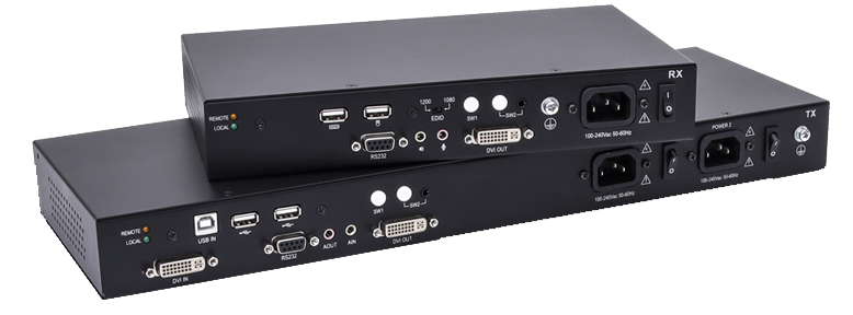 USB DVI Digital KVM Extender Over Fiber Optical Cable