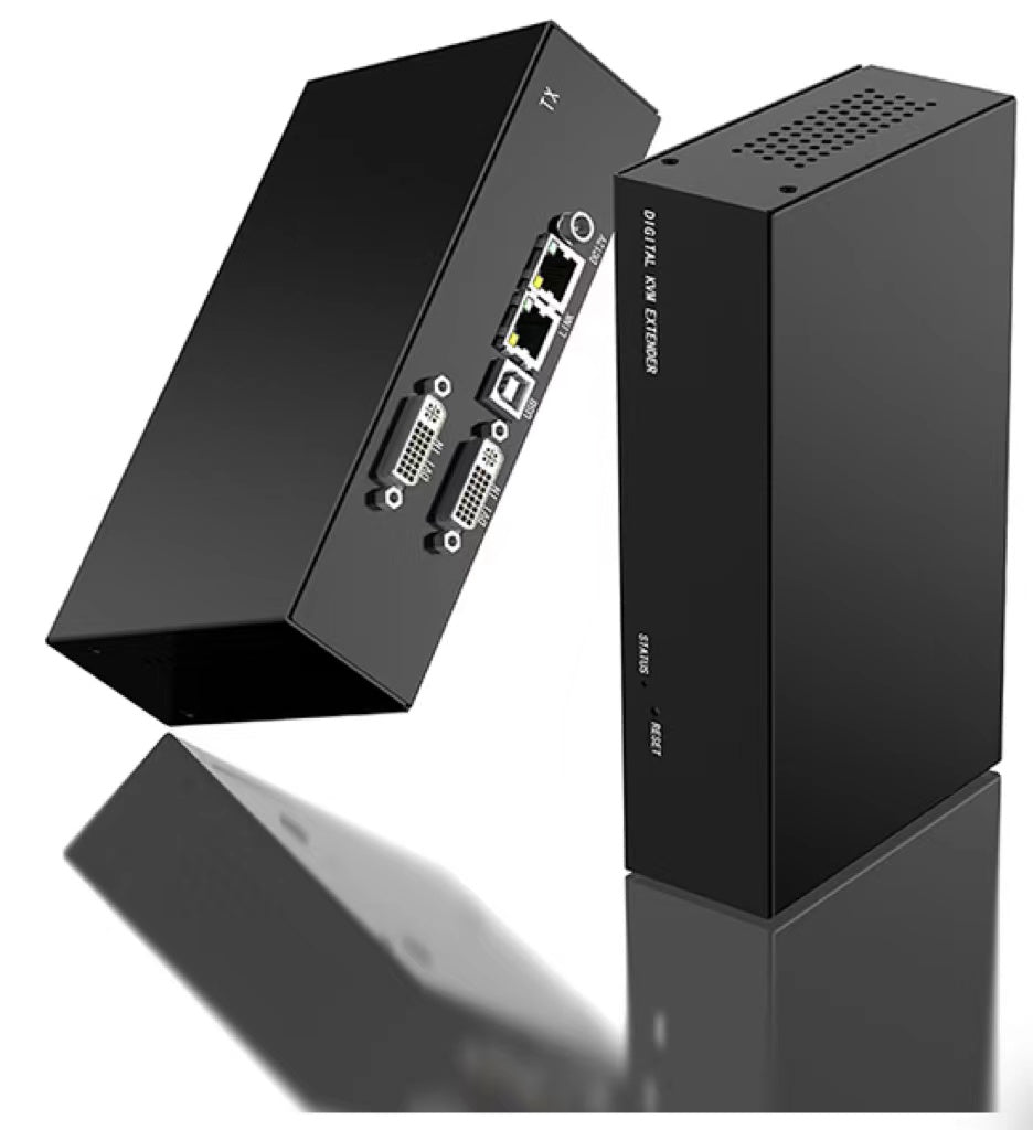 Dual DVI IP KVM Matrix Extender via CAT5E/6