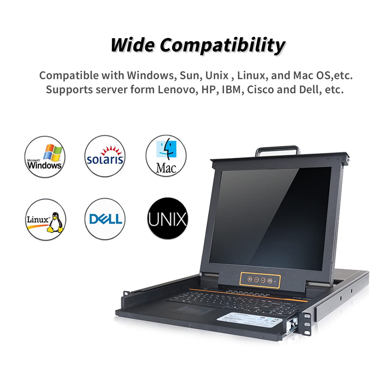 16 Port 17'' Display LCD KVM Switch - High Resolution, OSD