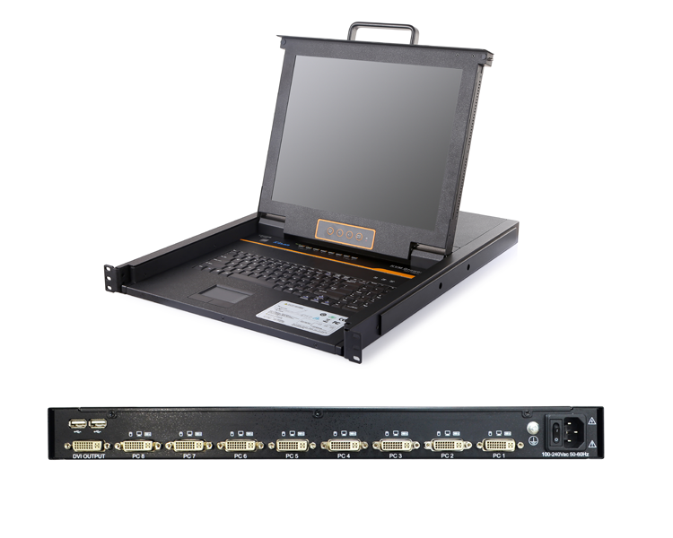 17" Rackmount LCD KVM Console - 1U, DVI, Up To 1280x1024@60Hz