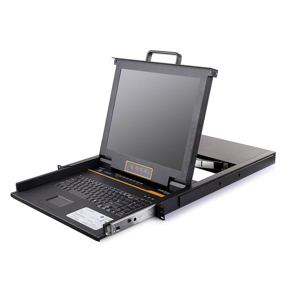17" LCD KVM over IP Switch - 1U, RJ-45 / CAT5, 1-Local / 2-Remote Access, Up To 1280 x 1024 @60Hz