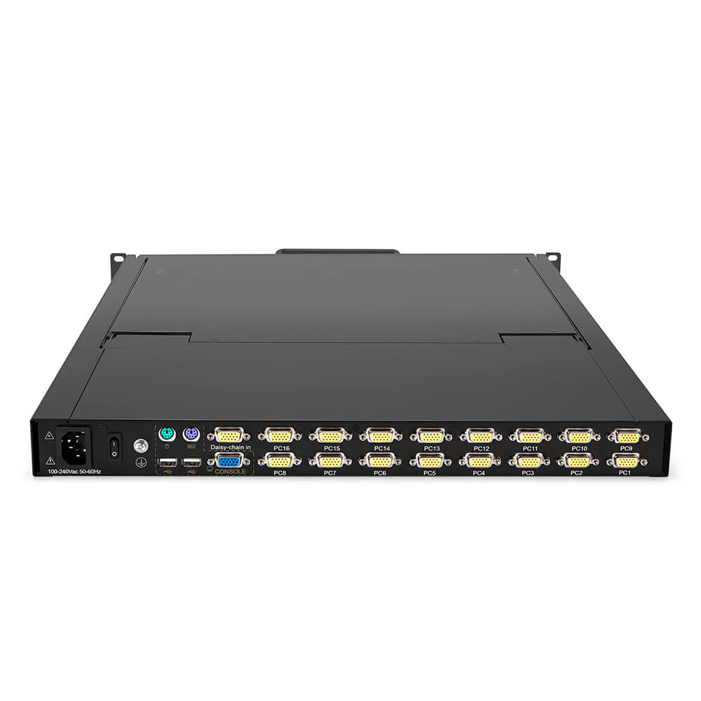 18.5" Rackmount LCD KVM Console - 1U , VGA, USB/PS2, Up To1366x768@60Hz