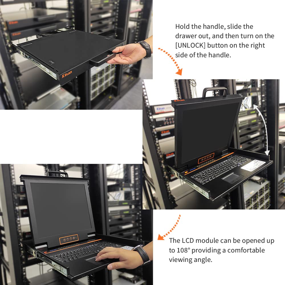 16 Port 17'' Display LCD KVM Switch - High Resolution, OSD