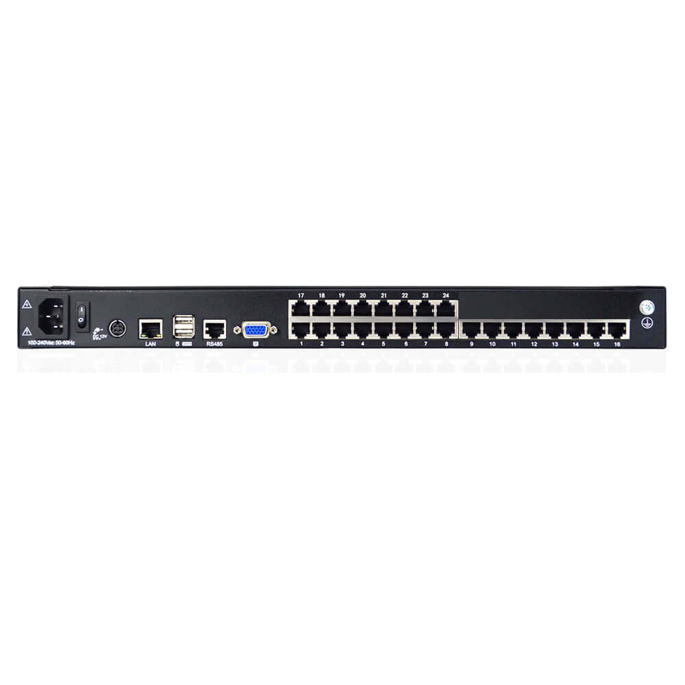 17" LCD KVM over IP Switch - 1U, RJ-45 / CAT5, 1-Local / 1-Remote Access, Up To 1280 x 1024 @60Hz