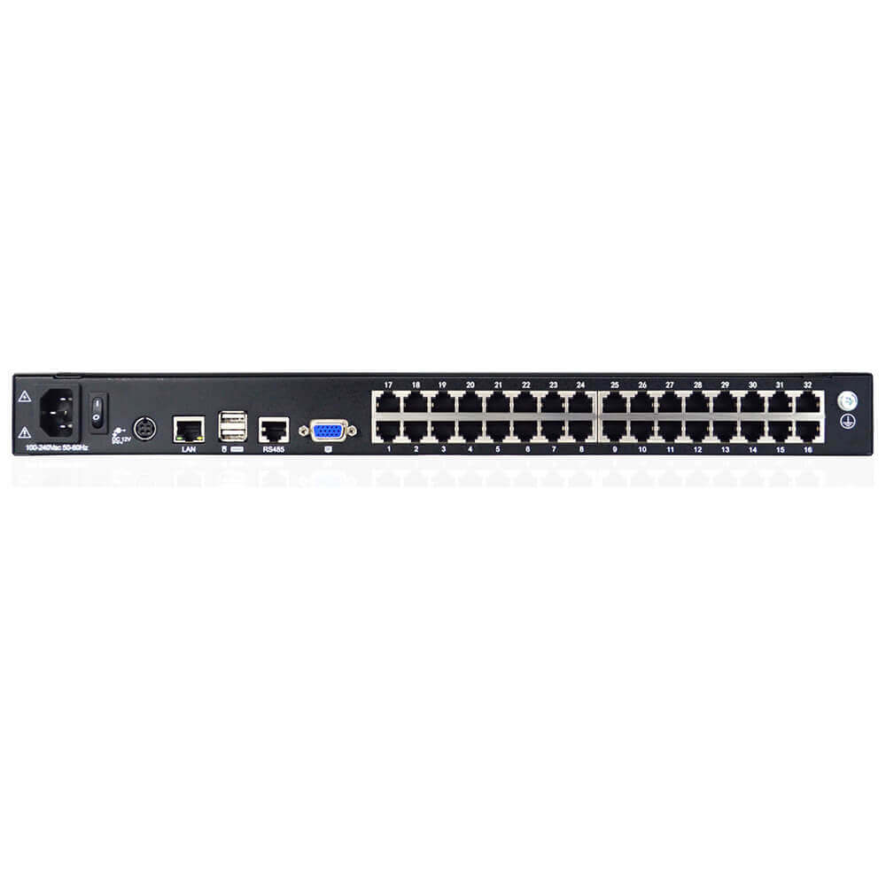 17" LCD KVM over IP Switch - 1U, RJ-45 / CAT5, 1-Local / 1-Remote Access, Up To 1280 x 1024 @60Hz