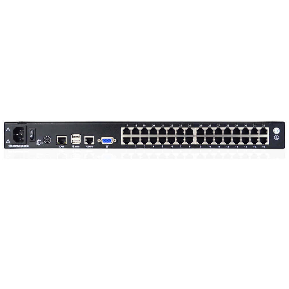 17" LCD KVM over IP Switch - 1U, RJ-45 / CAT5, 1-Local / 2-Remote Access, Up To 1280 x 1024 @60Hz