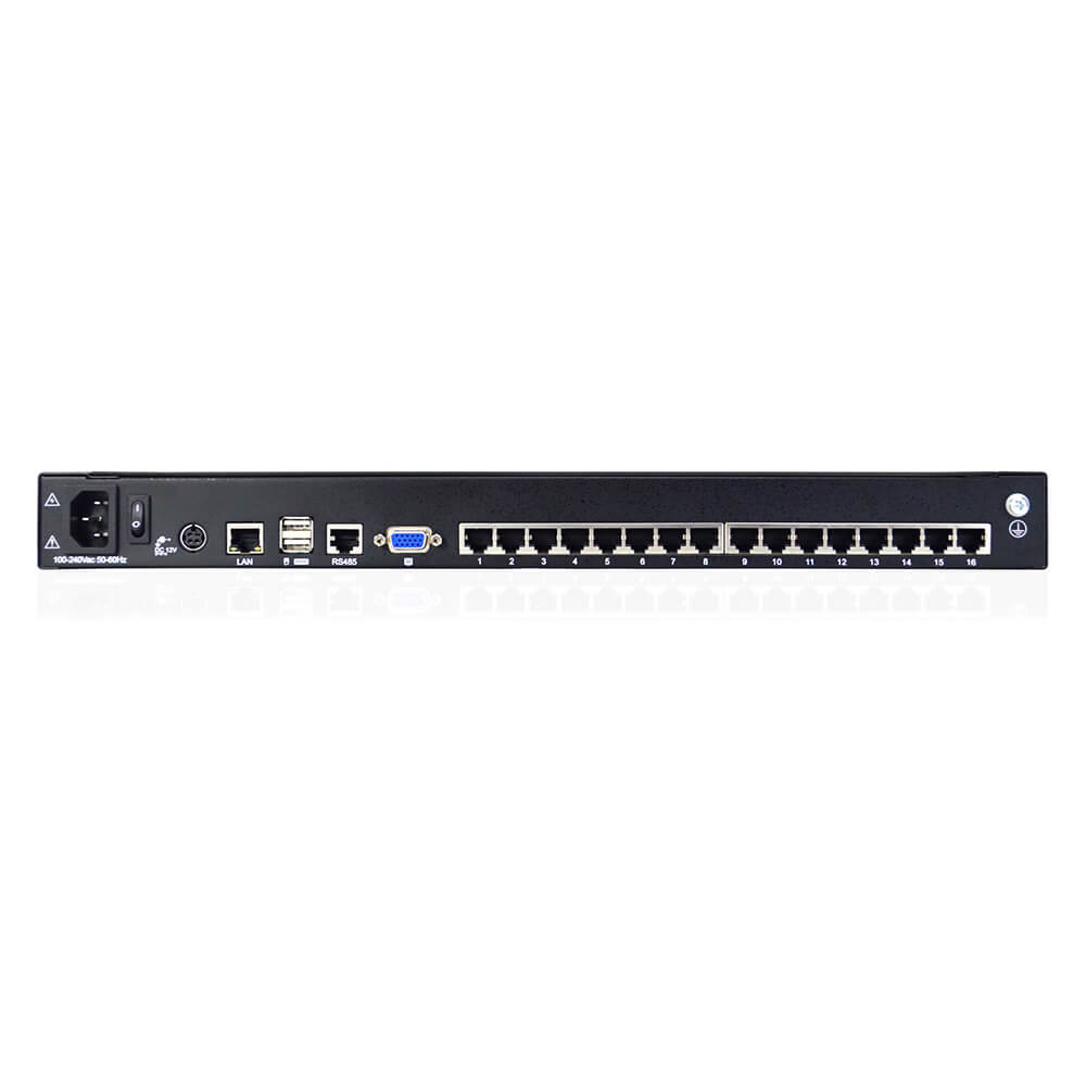 17" LCD KVM over IP Switch - 1U, RJ-45 / CAT5, 1-Local / 1-Remote Access, Up To 1280 x 1024 @60Hz