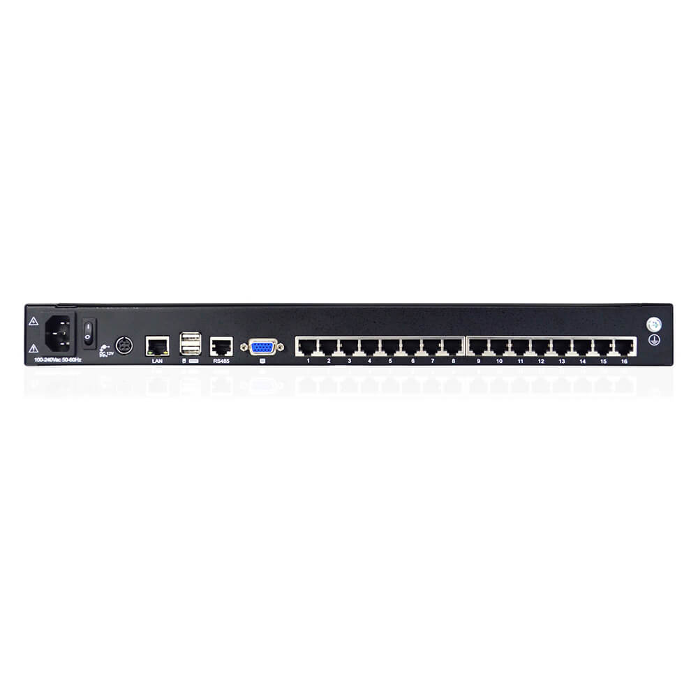 17" LCD KVM over IP Switch - 1U, RJ-45 / CAT5, 1-Local / 2-Remote Access, Up To 1280 x 1024 @60Hz