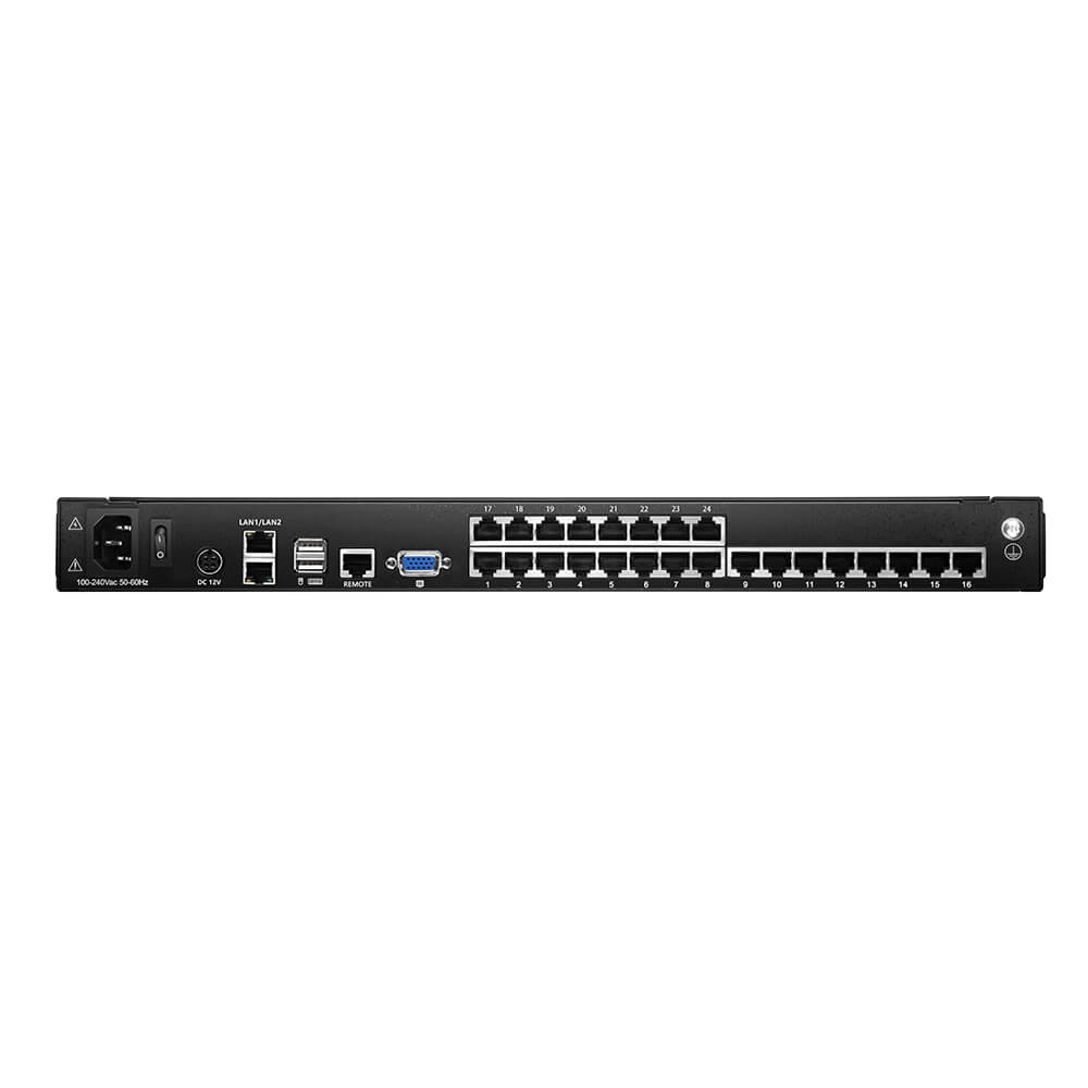 18.5" LCD KVM over IP Switch - 1U, RJ-45 / CAT5, 1-Local / 2-Remote Access, Up To 1366 x 768 60Hz