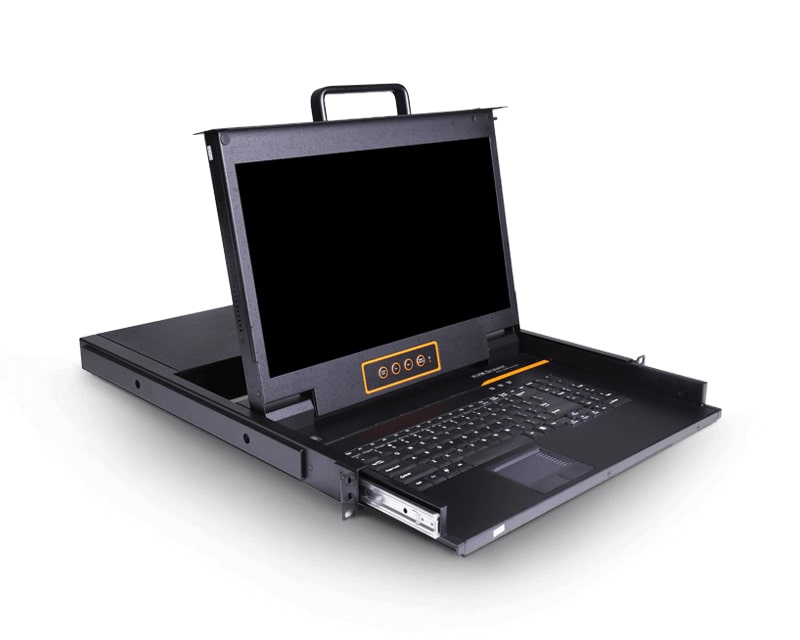 1U Rack-mount 17.3 inch widescreen DVI LCD KVM Console-1