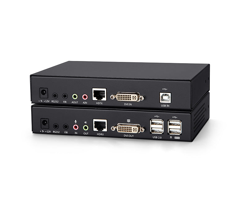 USB DVI KVM Extender Over  Cat5E or Cat6 Cable -100M